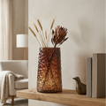 Honey Brown Glass Vase