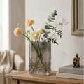 Grey Textured Glass Vase