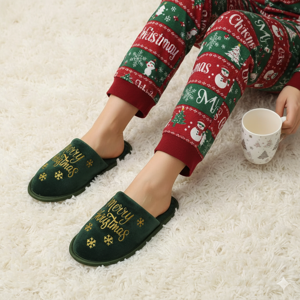 Merry Christmas slippers