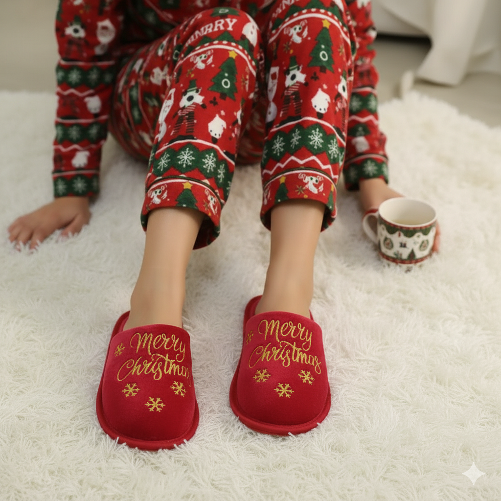 Merry Christmas slippers