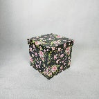 Flower print black gift box (LG1002)