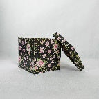 Flower print black gift box (LG1002)